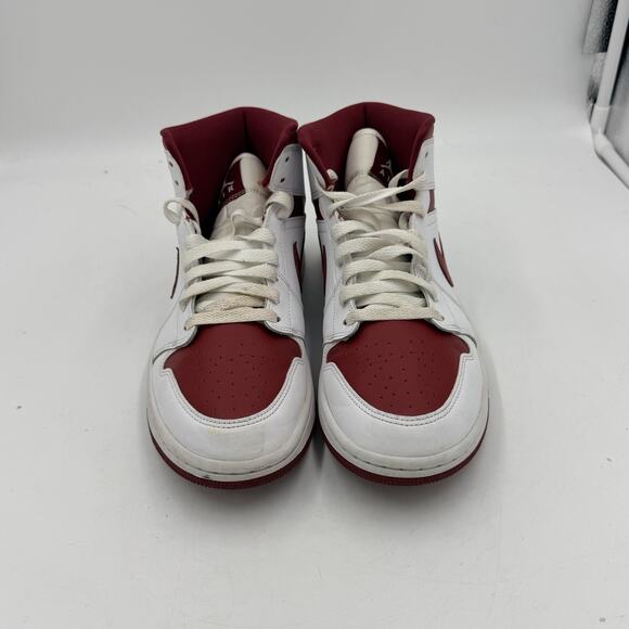 Size 9.5 - Air Jordan 1 Mid White Pomegranate W - Picture 2 of 6